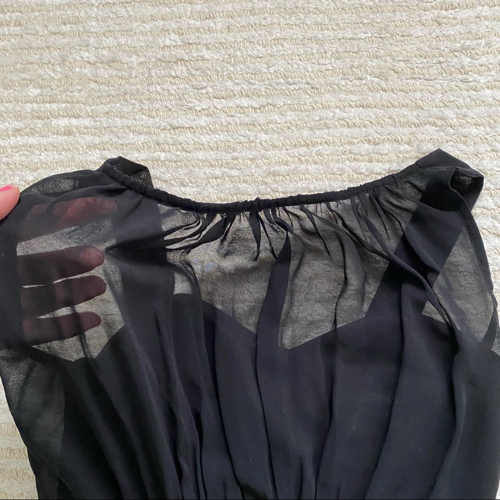 Little Mistress chiffon black dress - Picture 3 of 16